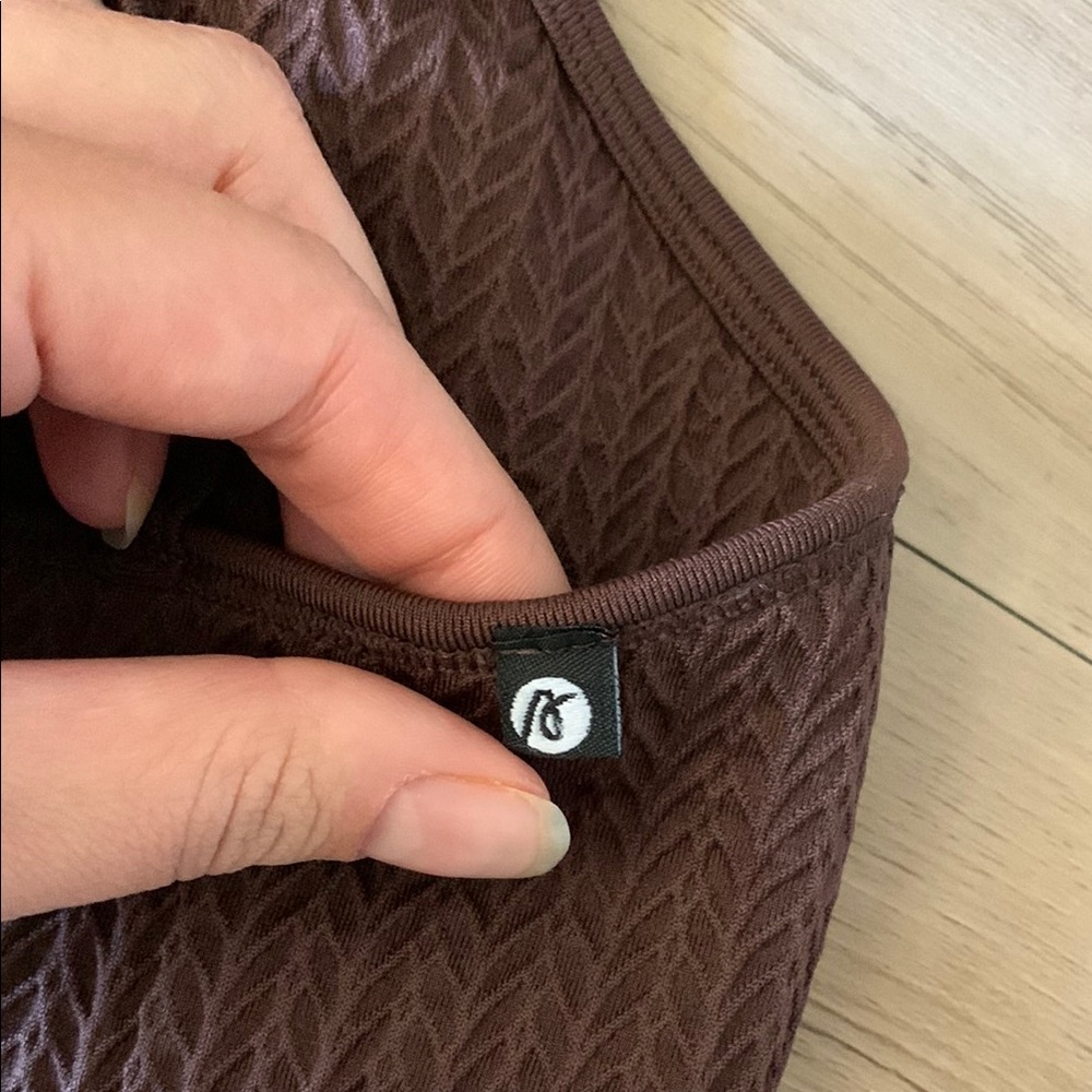 AYBL Brown Ribbed Sports Bra Intimates - Picture 4 of 4